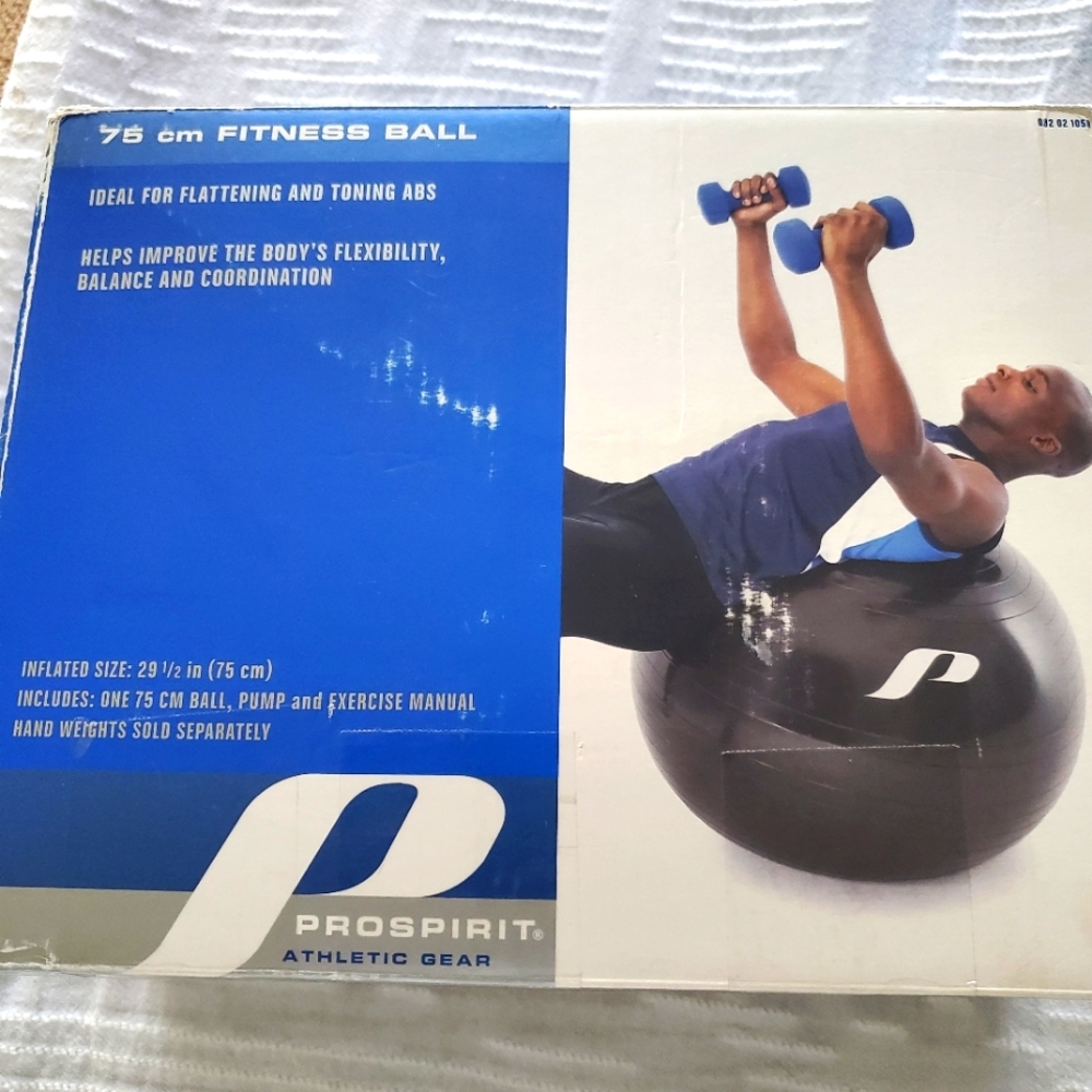 PROSPIRIT Athletic Gear 75cm Fitness Ball  - BLK